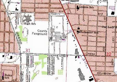 Saginaw Fairgrounds - Topo Map
